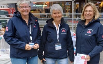 Sanitetskvinnene informerte om egenberedskap på Egertorget